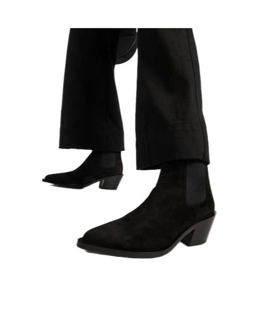 Gianvito Rossi Black Pointed Toe Suede Ankle Boots