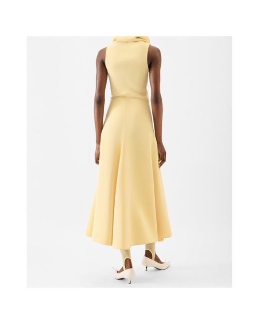 Jacquemus Natural Cowl-Neck Sleeveless Dress