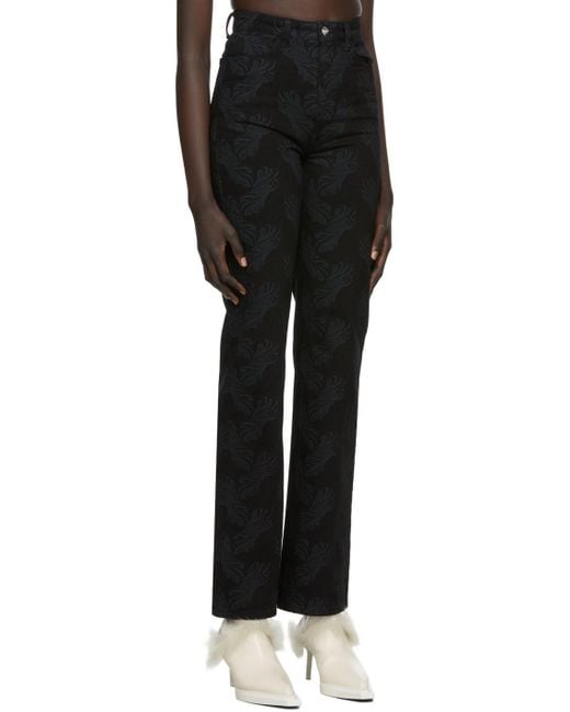 we11done Black Logo Jeans