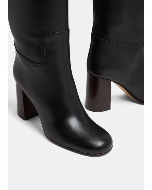 Ferragamo Black Ferragamo Gancini Knee-Length Boots