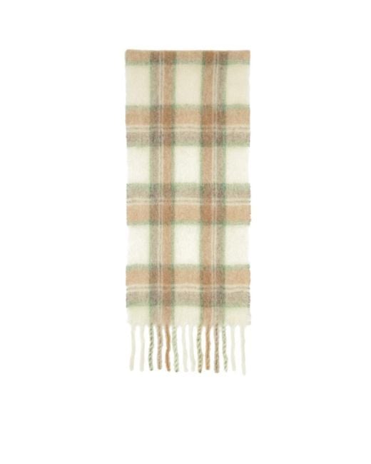 A.P.C. Metallic Checked Fringe-Detail Scarf