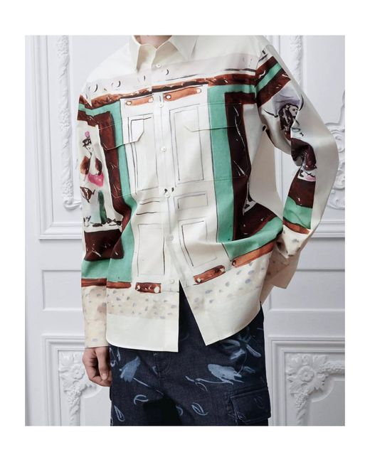Dior White Iviera Oversized Shirt for men