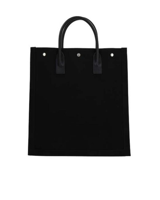 Saint Laurent Black Rive Gauche North/South Tote Bag for men