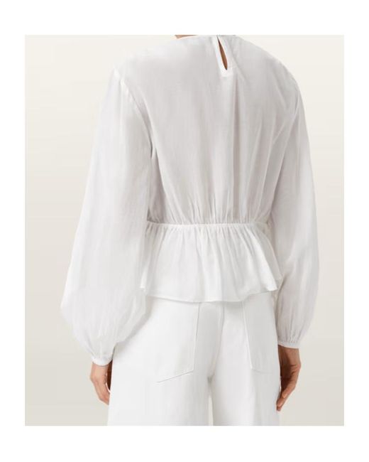 AllSaints White Long-Sleeved Tops