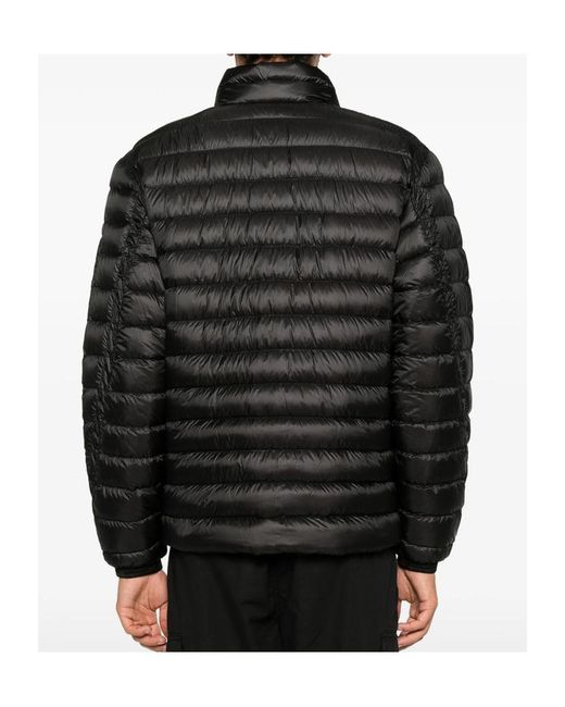 C P Company Black Long-Sleeve Stand-Collar Down Jacket for men