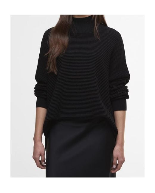 Barbour Blue Kaia Funnel-Neck Jumper