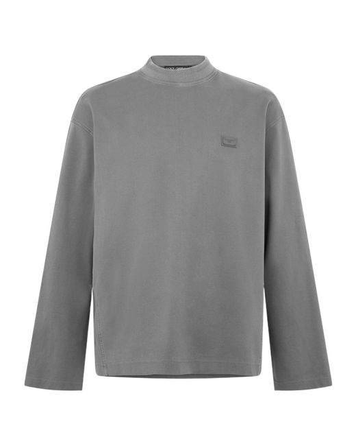 Dolce & Gabbana Gray Crew Neck Jumper for men