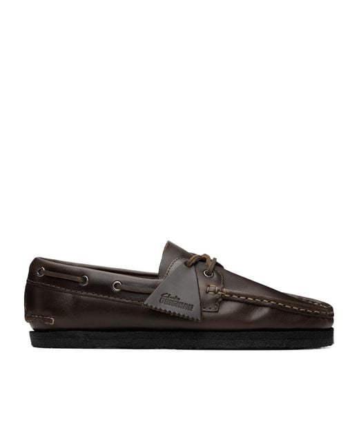 Clarks Black Godney Boat Shoes for men