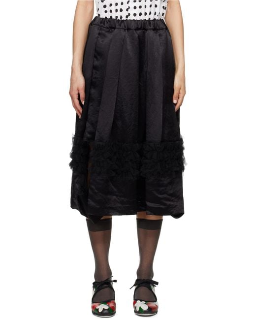 Comme des Garçons Black Elastic Waist Skirt
