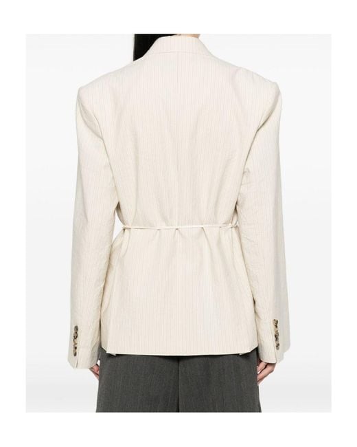 Dries Van Noten Natural Long-Sleeve Blazer