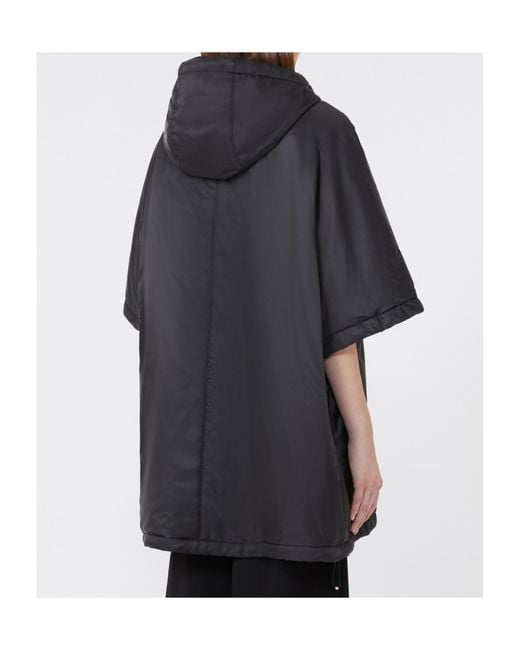 Max Mara Black The Cube Greenci Zip-Up Padded Cape