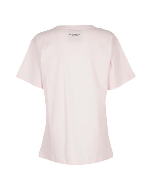 Philosophy Di Lorenzo Serafini White Slogan Printed Short-Sleeved T-Shirt