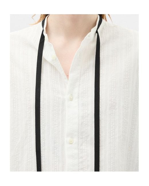 Ann Demeulemeester White Bertil Serafino Shirt for men