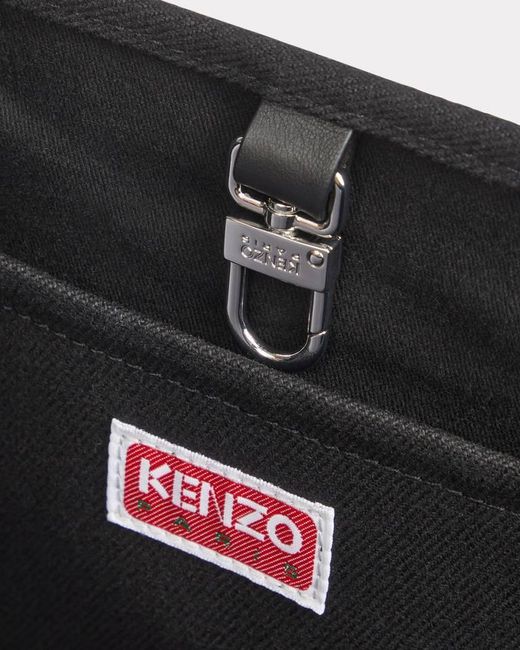 KENZO Black Utility Logo-Printed Tote Bag for men