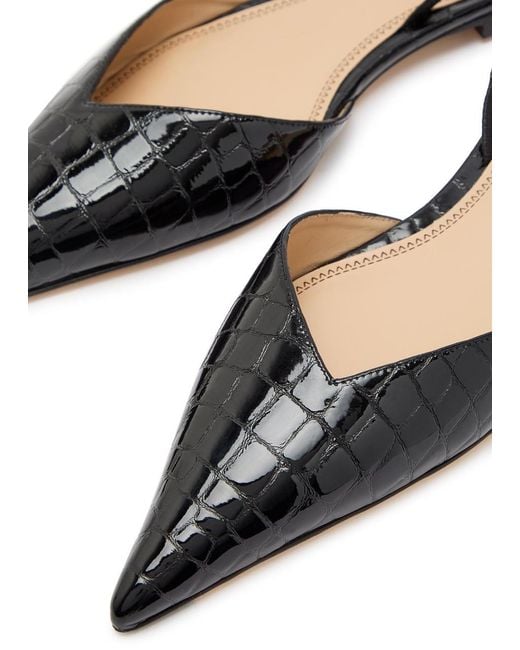 Victoria Beckham Multicolor Effect Patent Leather Slingback Flats