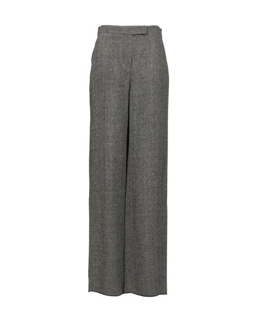 Emporio Armani Gray Straight-Leg Trousers