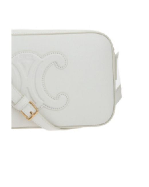 Céline Gray Logo Shoulder Bag