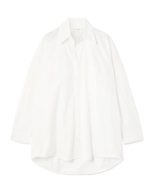 SLVRLAKE Denim White Cocoon Cotton-Poplin Shirt