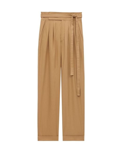 Saint Laurent Natural Paperbag High Waist Pants
