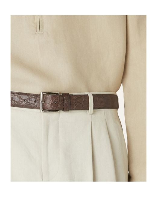 Loro Piana White Owen-Belt Belt for men