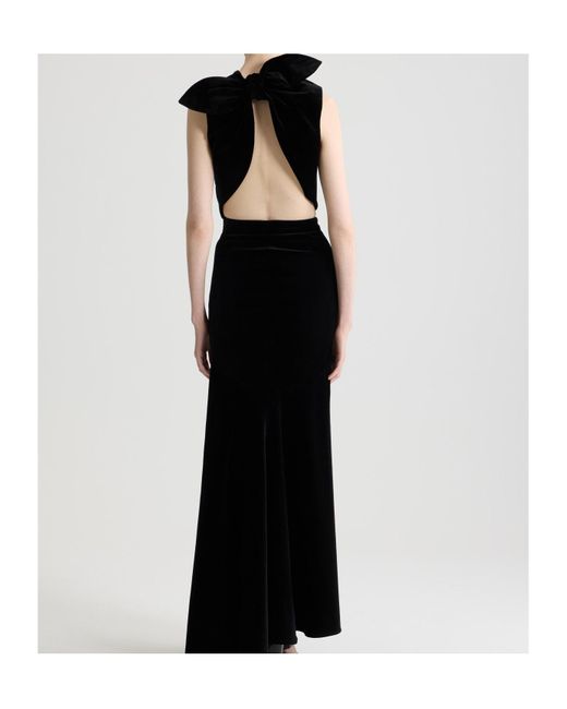 Patou Black Scarf Top