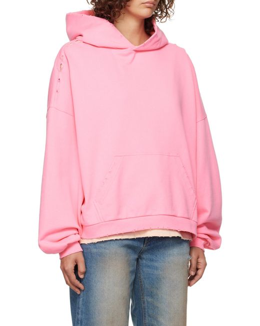 we11done Red Graphic Printed Hoodie