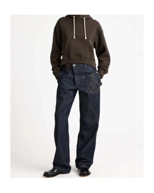 J.W. Anderson Blue Twisted Workwear Denim Jeans