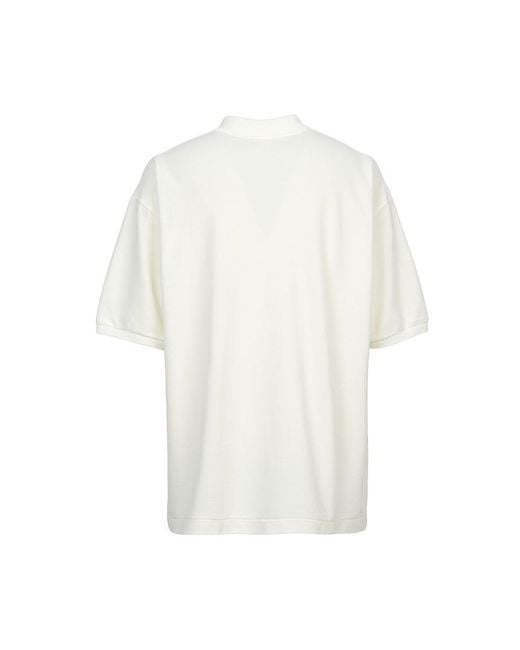 Nanamica White Short-Sleeved Polo Shirt for men