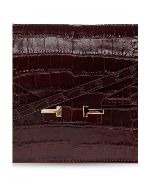 Tom Ford Purple Flap Shoulder Bag
