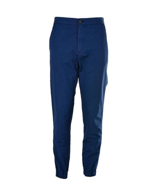 Zegna Blue Straight Casual Pants for men