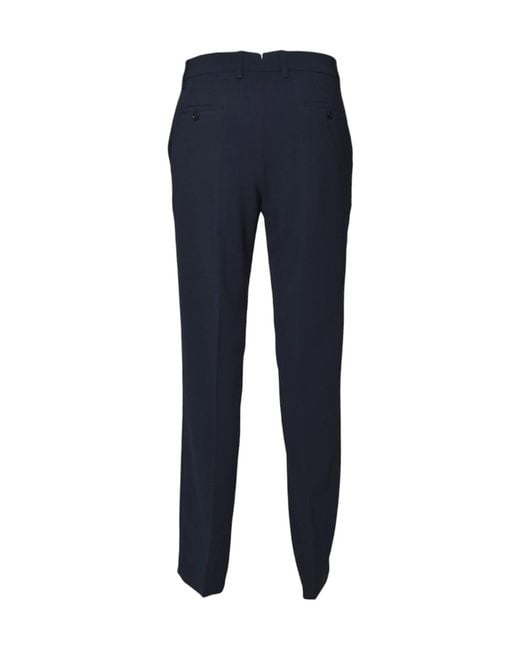 Aspesi Blue Straight Leg Tailored Trousers