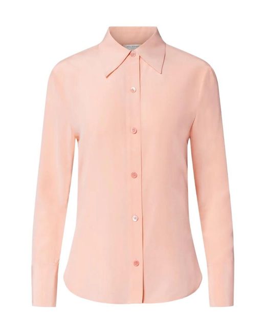 Equipment Pink Button-Up Silk Shirt