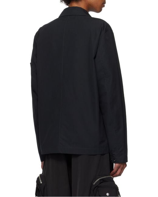 Stone Island Blue Compass Patch Zipped Jacket for men