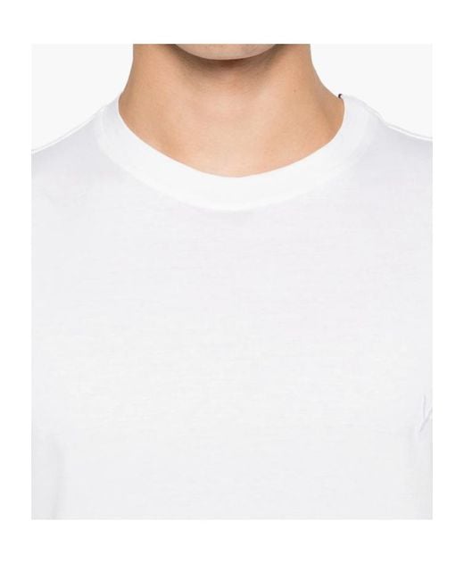 Isaia White Short-Sleesleeved T-Shirt for men