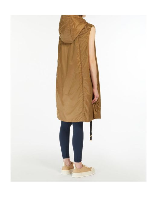 Max Mara Natural The Cube Sleeveless Hooded Puffer Jacket