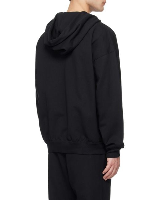 Y-3 Black French Terry Zip Hoodie for men