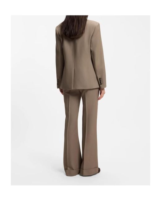 Boss Brown Long-Sleeved Suit Jacket