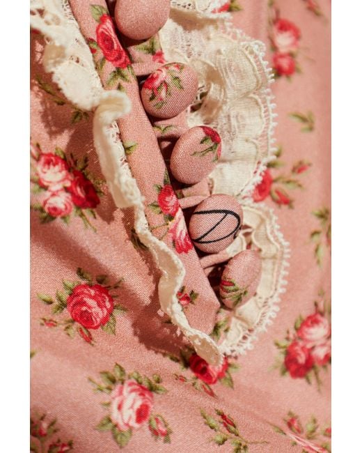 Dolce & Gabbana Pink Floral Motif Top