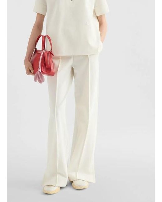 Jil Sander White Technical Cotton Trousers