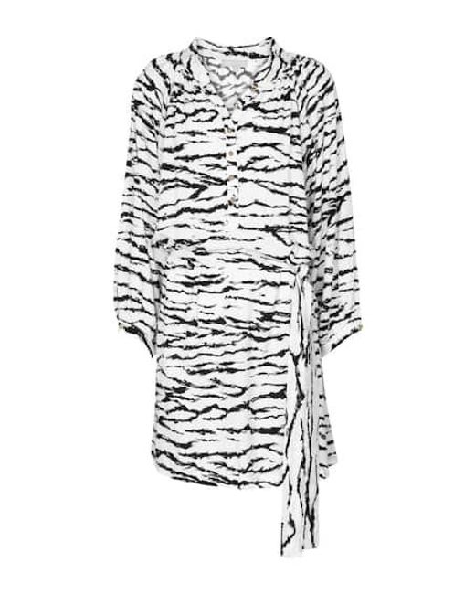 Melissa Odabash White Amy Tiger-Print Minidress