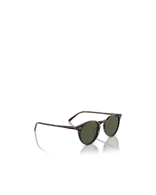 Oliver Peoples Green Round Frame Sunglasses for men