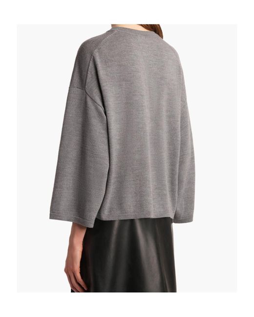 Khaite Gray Darcy Top
