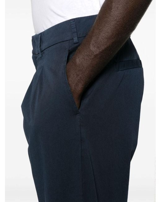Dondup Blue Belt-Lined Casual Pants for men