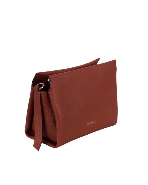 Coccinelle Red Boheme Zipped Small Tote Bag