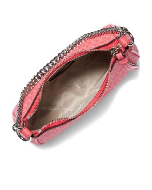 Michael Kors Pink Jet Set Monogram-Pattern Shoulder Bag