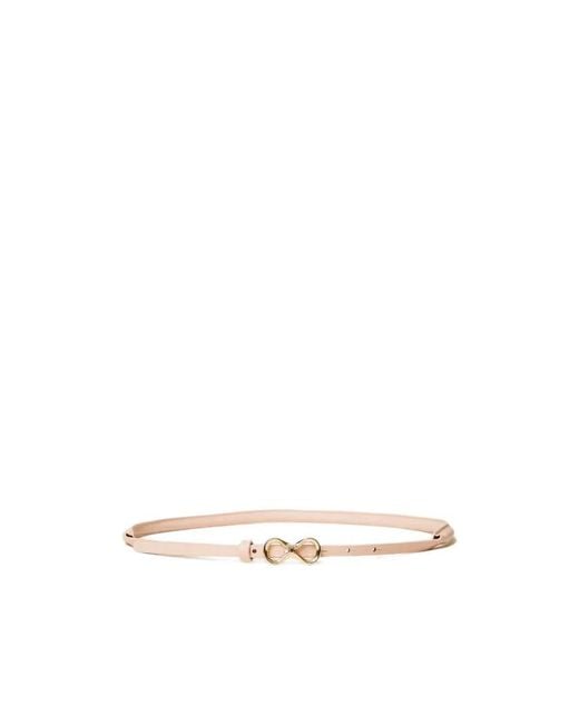 Twinset White Logo-Buckle Leather Belt