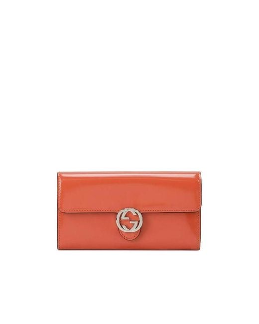 Gucci Red Long Double-Folded Wallet
