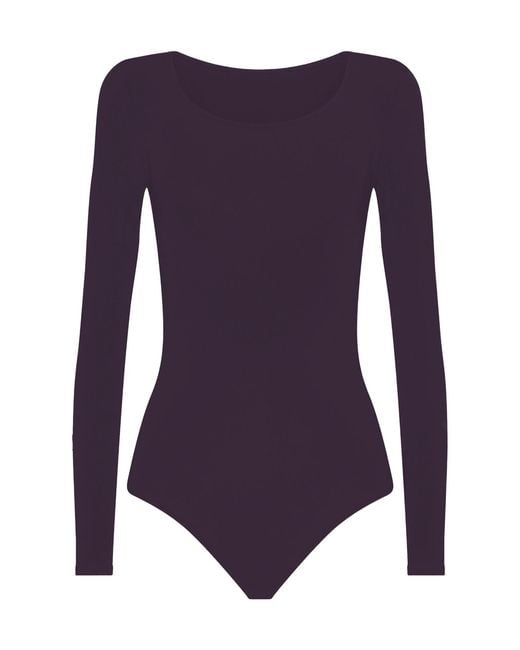 Wolford Purple Buenos Aires Long Sleeve Bodysuit