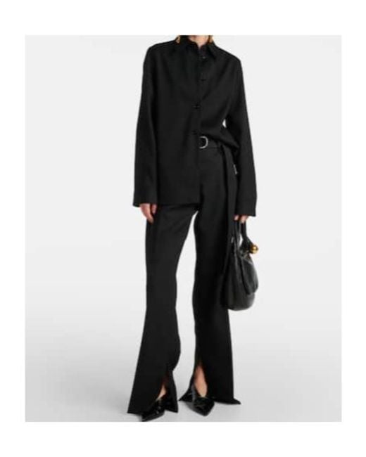 Jil Sander Black Virgin Wool Shirt