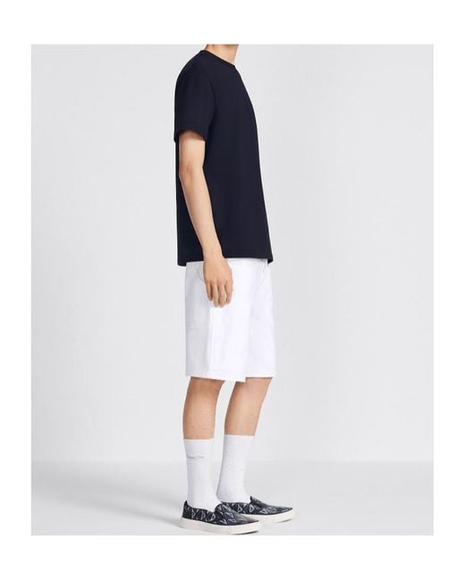 Dior White Homme Cd Diamond Carpenter Denim Bermuda Shorts for men